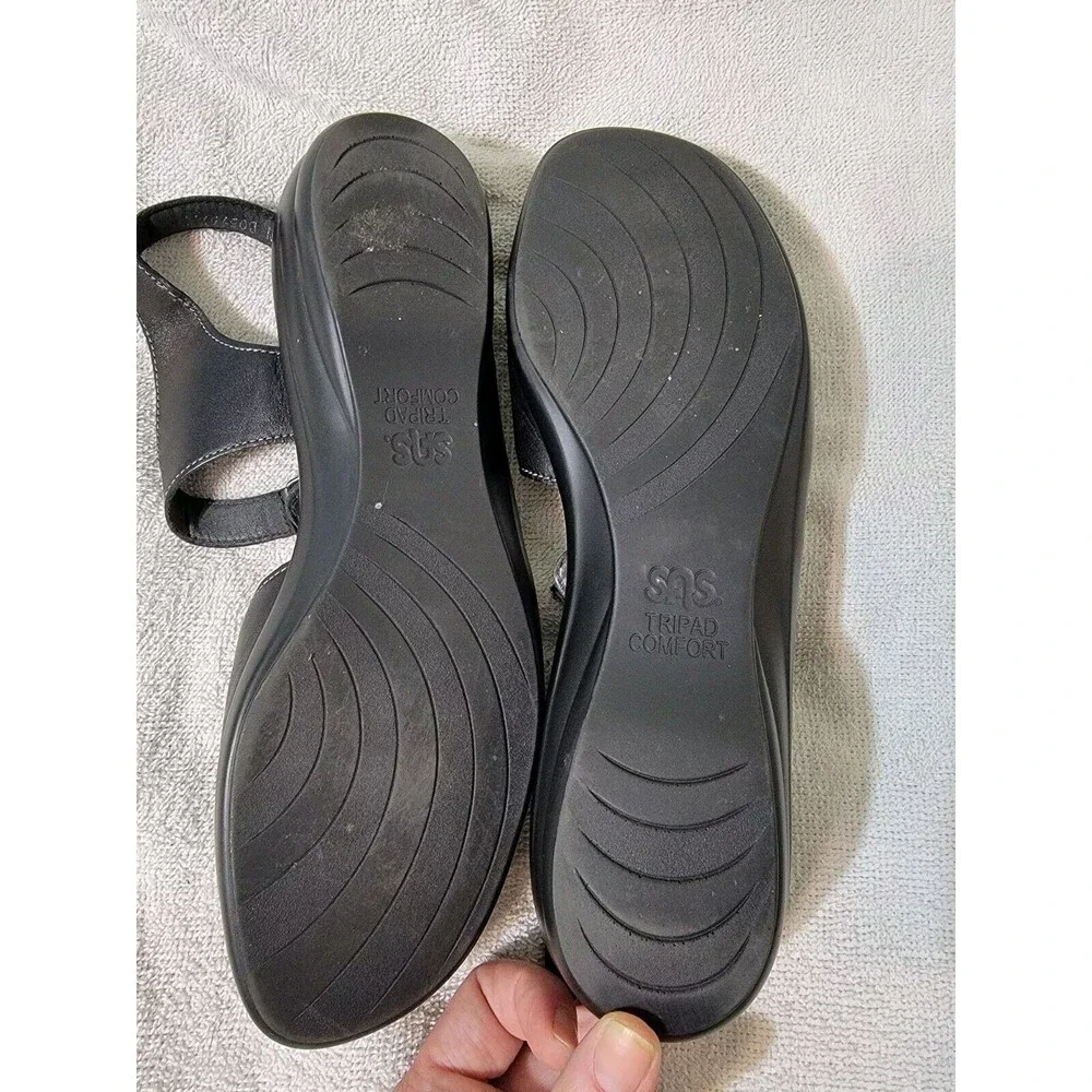 SAS TABBY‎ Slingback BLACK TRIPAD Comfort Sandals Women's Size 10.5N